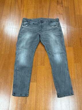 G-Star Raw D-STAQ 3D SLIM Men's -FADED ODYSSEY GREY DESTROYED –